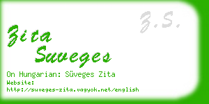 zita suveges business card